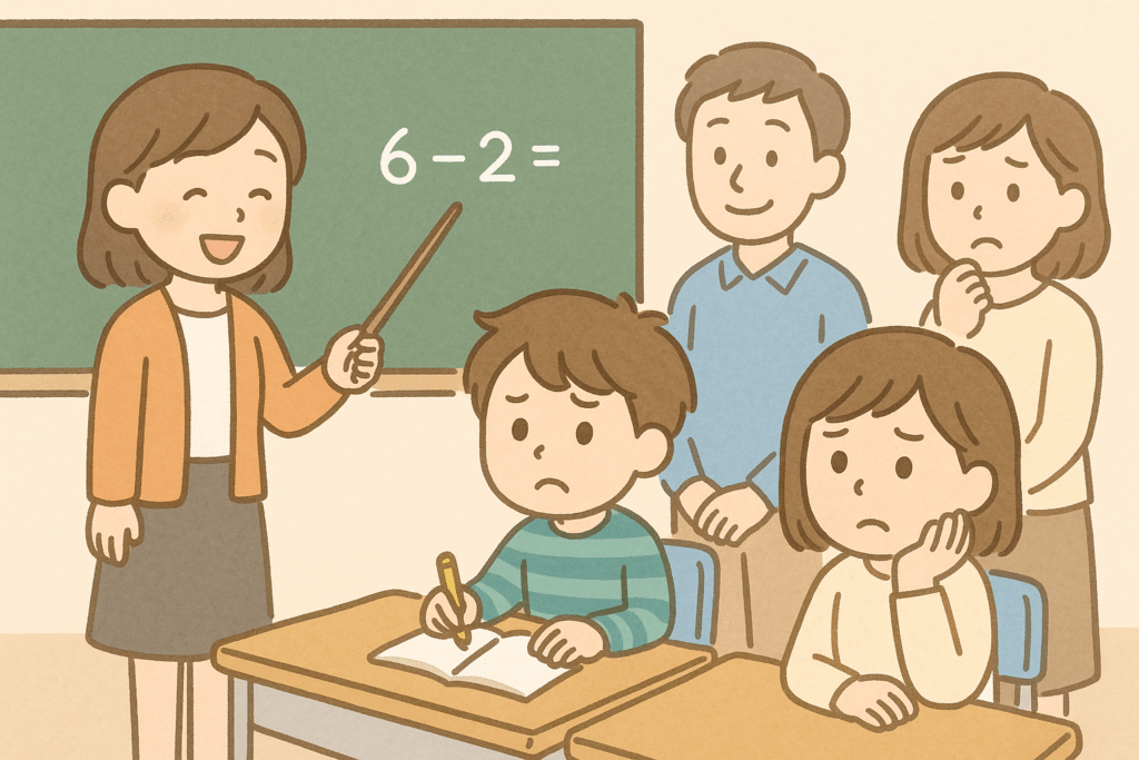 授業参観で「ちょっと違うかも?」と思った瞬間。引き算ができない。