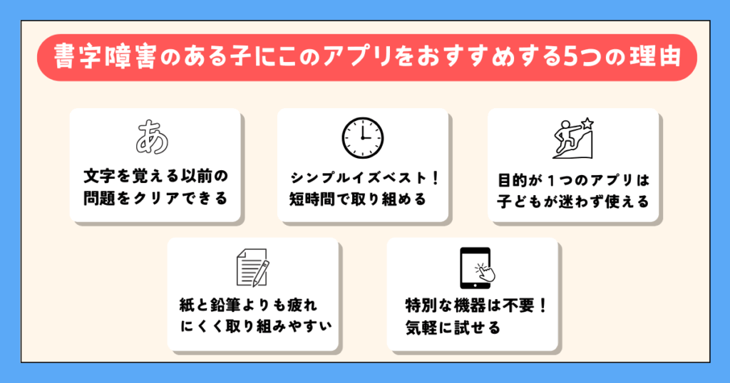 書字障害のある子にアプリをおすすめする5つの理由
