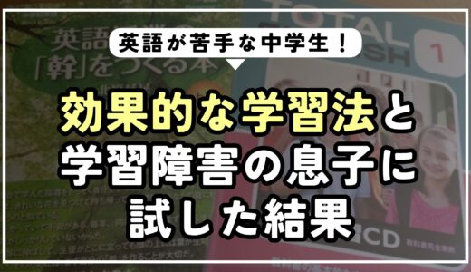 英語が苦手な中学生！効果的な学習法と学習障害の息子に試した結果